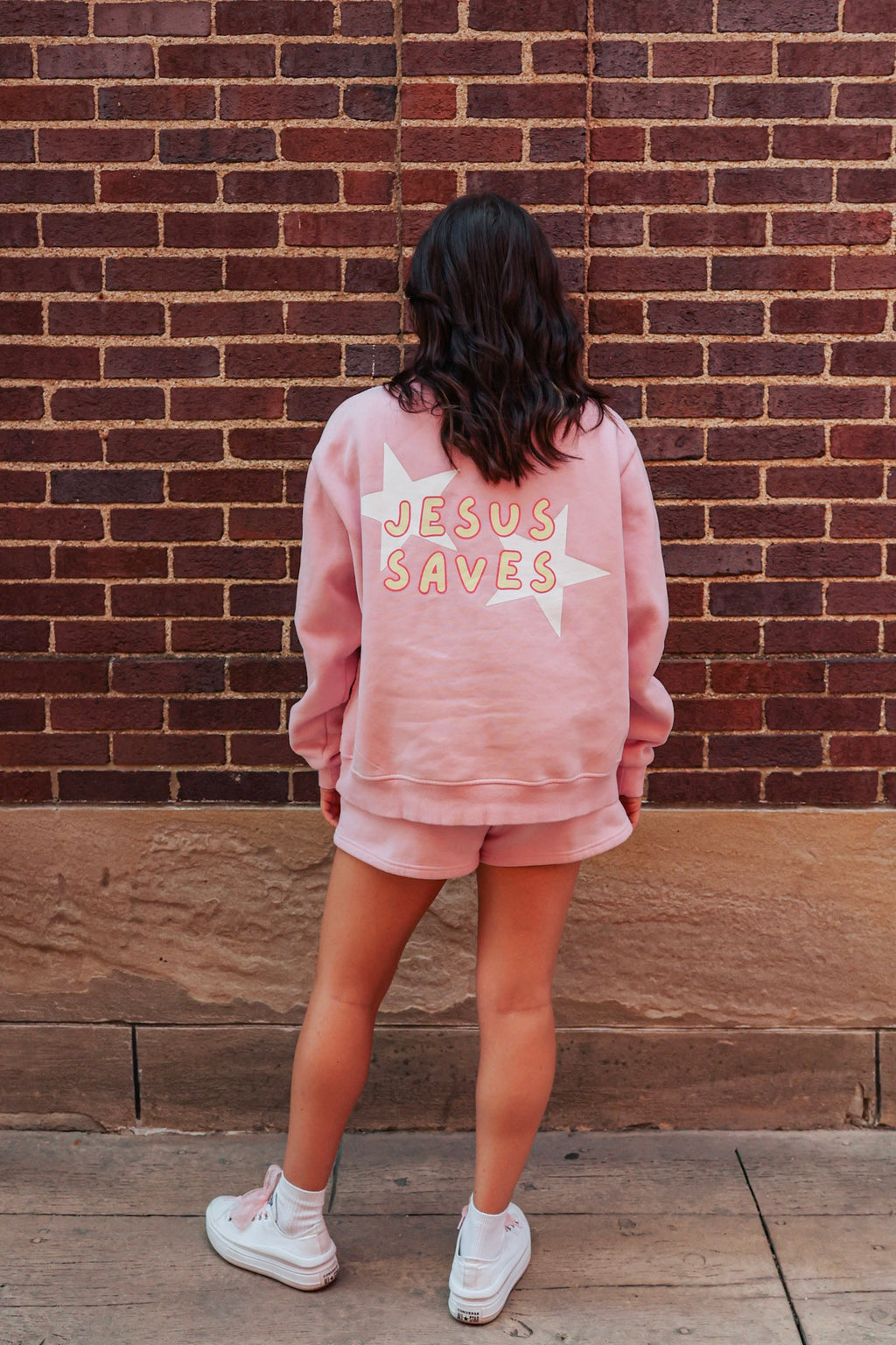JESUS SAVES PINK SET