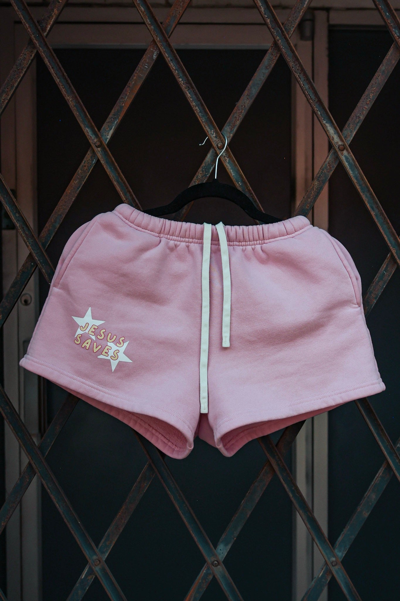 JESUS SAVES SWEAT SHORTS