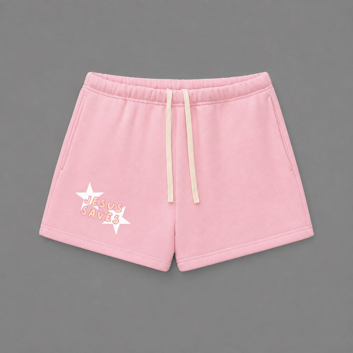 JESUS SAVES SWEAT SHORTS