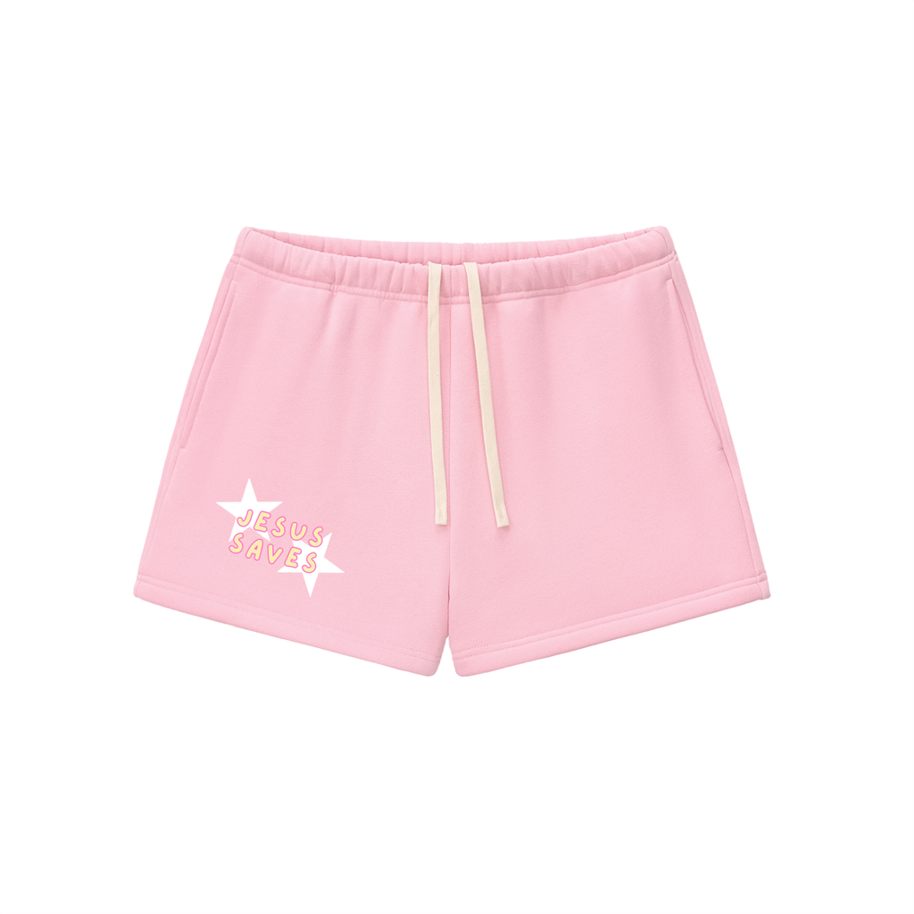 JESUS SAVES SWEAT SHORTS